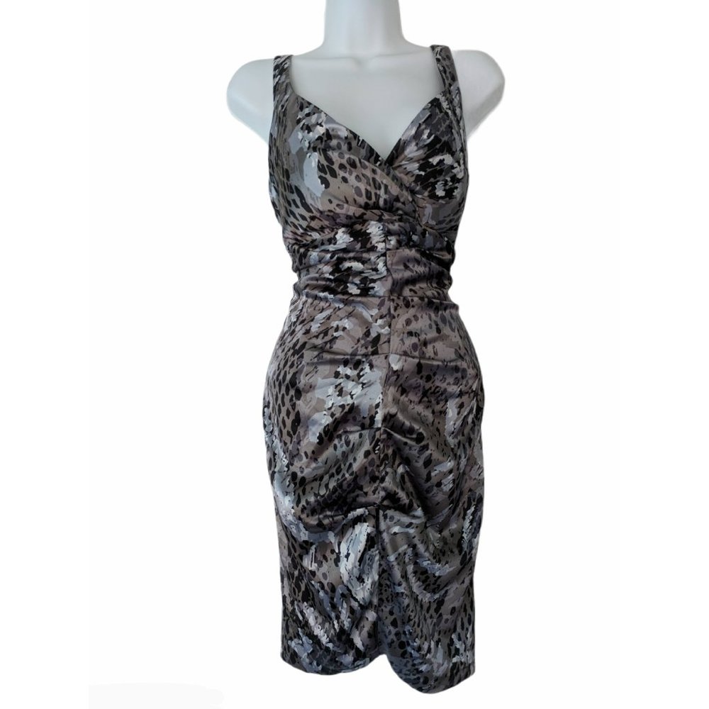 Collection Dressbarn Silver and Black Animal Print